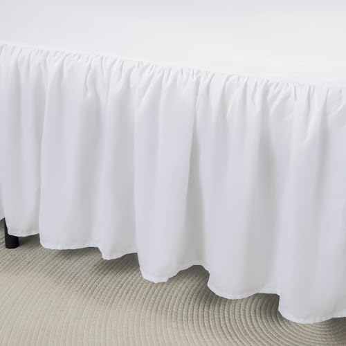 Bed Skirt Queen Size Ruffled Bed Skirt with Split Corners - Image 3
