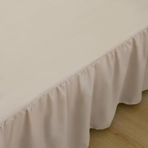 Bed Skirt Queen Size Ruffled Bed Skirts with Split Corners - Image 2