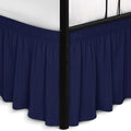 Wrap Around King Size Bed Skirt Split Corner 17" Drop-Elastic Dust Ruffle by Biscaynebay