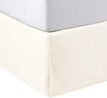 Amazon Basics Lightweight Pleated Bed Skirt, Machine Washable, Wrinkle and Fade Resistant, Queen, Off White by AmazonBasics