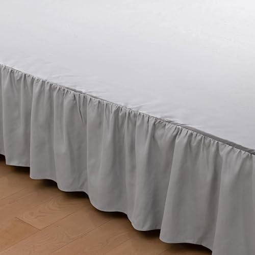 Bed Skirt Queen Size Ruffled Bed Skirts with Split Corners - Image 2