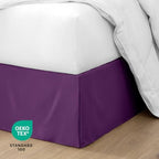 Bare Home Bed Skirt 15-Inch Drop 1800 Ultra-Soft (Queen, Plum) - Image 6