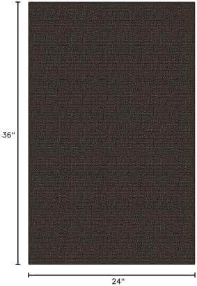 EARTHALL Washable Entryway Rug, Non Slip Doormat, 2x3 Ft, Taupe/Coffee - Image 2