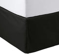 Amazon Basics Lightweight Pleated Bed Skirt, Machine Washable, Wrinkle and Fade Resistant, Queen, Black by AmazonBasics