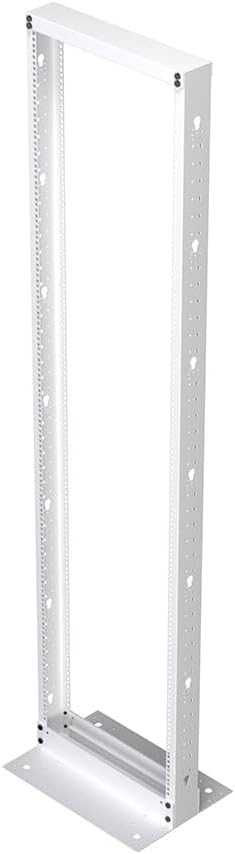 NavePoint 45U 2 Post Rack Open Frame Server Rack for 19 Inch Equipment, AV, Networking, Data & IT Devices, 2-Post Rack 45U 881lbs Weight Capacity, White