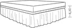 MEILA Wrap Around Elastic Bed Skirt for Queen & King Beds, 24" Drop,White - Image 5