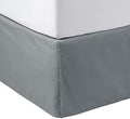 Amazon Basics Lightweight Pleated Bed Skirt, Machine Washable, Wrinkle and Fade Resistant, Queen, Dark Grey by AmazonBasics