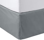 Amazon Basics Lightweight Pleated Bed Skirt, Machine Washable, Wrinkle and Fade Resistant, Queen, Dark Grey by AmazonBasics