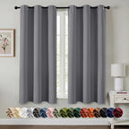 MIULEE Blackout Curtains for Bedroom 2 Panels 40 x 54 Inch Long Light Gray by MIULEE