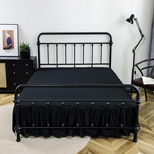 Bed Skirt Queen Size Ruffled Bed Skirt with Split Corners - Image 6