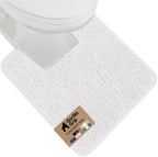 GORILLA GRIP Chenille Bath Rug Mat for Square Toilet Base, 24x19 White by GorillaGrip