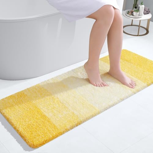 OLANLY Bathroom Runner Rug 47x17, Extra Soft Absorbent Microfiber Bath Rugs by OLANLY