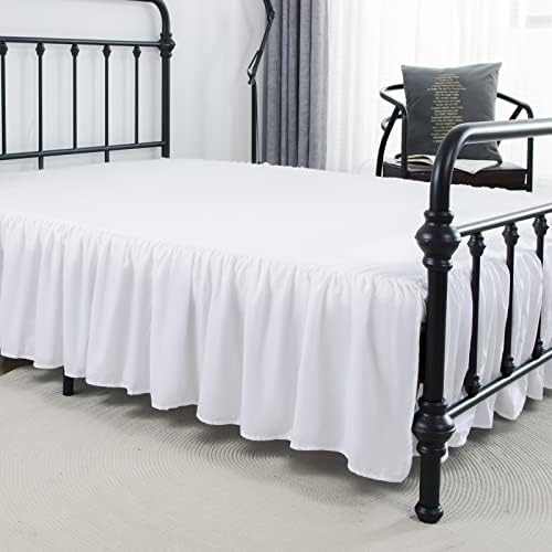 Bed Skirt Queen Size Ruffled Bed Skirt with Split Corners - Image 6