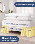CGK Wrap Around Bed Skirt - College Dorm Room - 24" Inch, Twin/Twin XL - Image 2