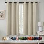 MIULEE Blackout Curtains for Bedroom 2 Panels 40 x 54 Inch Long Sand by MIULEE