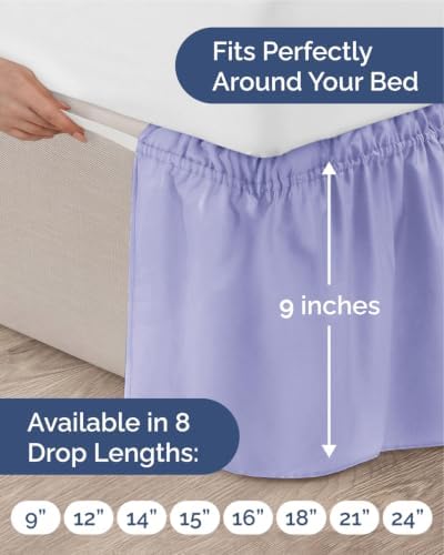 CGK Wrap Around Bed Skirt - College Dorm Room - 9" Inch, Twin/Twin XL - Image 4