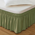 MEILA Wrap Around Elastic Bed Skirt for Twin & Full Beds, 14" Drop, Sage by MEILA