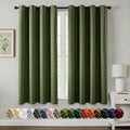 MIULEE Blackout Curtains for Bedroom 2 Panels 55 x 68 Inch Long Olive Green by MIULEE