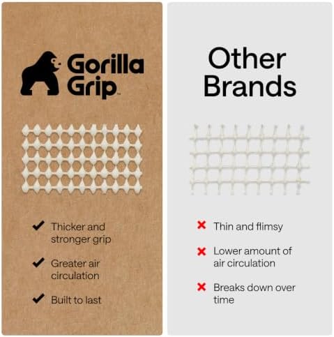 GORILLA GRIP® Slip Resistant Rug Pads for Hardwood Floor 7x10 Cream - Image 4
