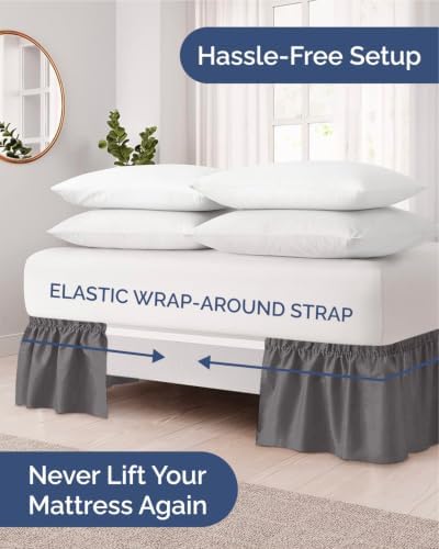 CGK Wrap Around Bed Skirt - College Dorm Room - 9" Inch, Twin/Twin XL - Image 2