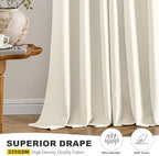 MIULEE Blackout Curtains for Bedroom 2 Panels 40 x 84 Inch Long Birch - Image 5