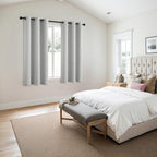 MIULEE Blackout Curtains for Bedroom 2 Panels 40 x 72 Inch Long Silver - Image 6