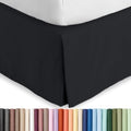 Bare Home Bed Skirt 15-Inch Drop 1800 Ultra-Soft (Cal King, Black) by BareHome