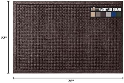 GORILLA GRIP® HydroABSORB Door Mat for Indoor Outdoor Use, 35x23 Coffee - Image 2