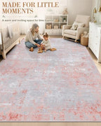 OLANLY 5x7 Washable Area Rug, Soft Non Slip Carpet for Bedroom Living Room - Image 4