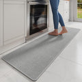 YDKGL Long Kitchen Runner Rugs Kitchen Mat Non Slip Washable Gray 17"x71" by YDKGL