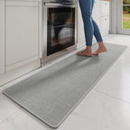YDKGL Long Kitchen Runner Rugs Kitchen Mat Non Slip Washable Gray 17"x71" by YDKGL
