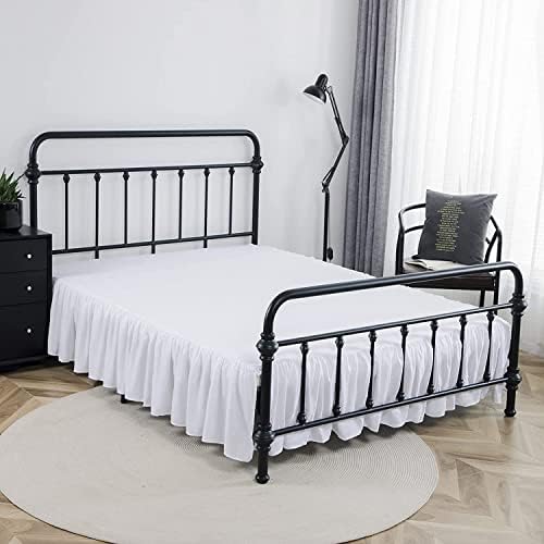 Bed Skirt King Size Ruffled Bed Skirt with Split Corners - Image 2