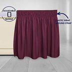 PureFit Wrap Around Ruffled Bed Skirt, Wine, Twin/Full - 22" Drop - Image 4