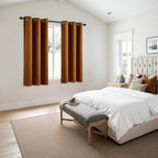 MIULEE Blackout Curtains for Bedroom 2 Panels 40 x 63 Inch Long Gold Brown - Image 6