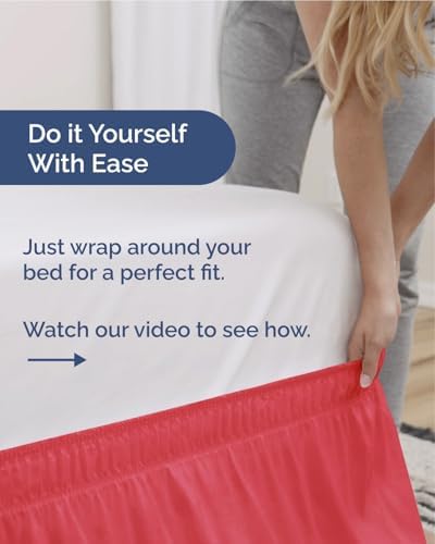 Wrap Around Dust Ruffle Bed Skirt - College Dorm Room - Twin/Twin XL - Image 3