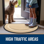OLANLY Half Circle Front Door Mat Outside 35x23 All-Season Rubber Doormat - Image 7