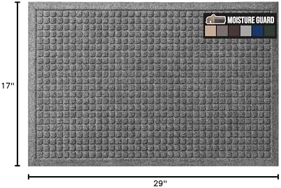 GORILLA GRIP® HydroABSORB Door Mat for Indoor Outdoor Use, 29x17 Gray - Image 2