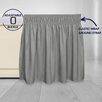 PureFit Wrap Around Ruffled Bed Skirt, Gray, Twin/Full - 14" Drop - Image 4