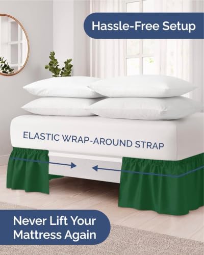 CGK Wrap Around Bed Skirt - College Dorm Room - 21" Inch, Twin/Twin XL - Image 2