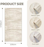 2x4 Rug Runners for Hallways Non Slip,Brown - Image 2