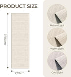 2x6 Runner Rug Non Slip,Washable Hallway Runner Rug,Beige - Image 2