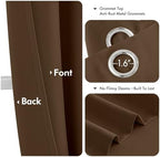 MIULEE Blackout Curtains for Bedroom 2 Panels 40 x 72 Inch Long Brown - Image 4