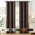 MIULEE Blackout Curtains for Bedroom 2 Panels 40"x84" Long Chocolate Brown by MIULEE