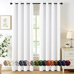 MIULEE Blackout Curtains for Bedroom 2 Panels 50 x 84 Inch Long Pure White by MIULEE