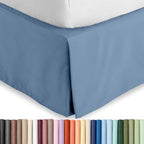 Bare Home Bed Skirt 15-Inch Drop 1800 Ultra-Soft (Queen, Coronet Blue) by BareHome