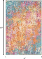 RELEANY Washable 5'x7' Abstract Area Rug for Living Room Starlight - Image 2
