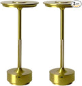 2 Pack Cordless Table Lamp Rechargeable, Portable Battery Powered USB Desk Lamp, 3 Color Dimming LED Table Light with Touch Control, for Bedroom/Restaurant/Office/Outdoor(Gold)