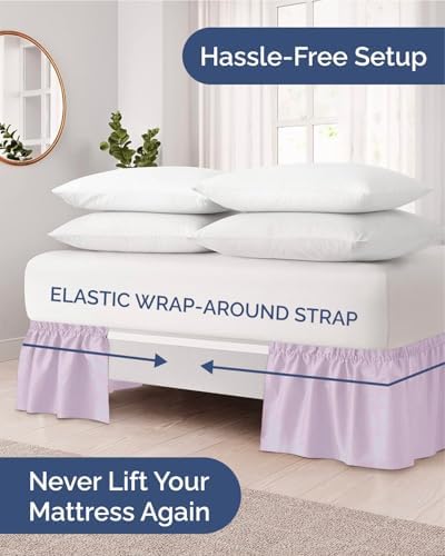 CGK Wrap Around Bed Skirt - College Dorm Room - 12" Inch, Twin/Twin XL - Image 2