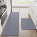 StepRite Kitchen Mats for Floor, 2-Piece Anti-Fatigue Kitchen Rugs, Grey by Bringcushiontoyourlife