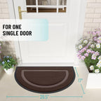 OLANLY Half Circle Front Door Mat Outside 29.5x17 All-Season Rubber Doormat - Image 2